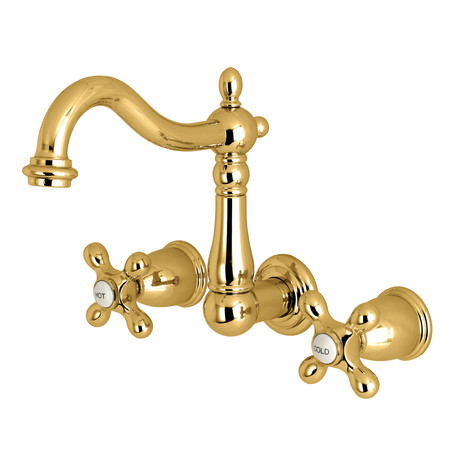 HERITAGE KS1252AX 8-Inch Center Wall Mount Bathroom Faucet KS1252AX